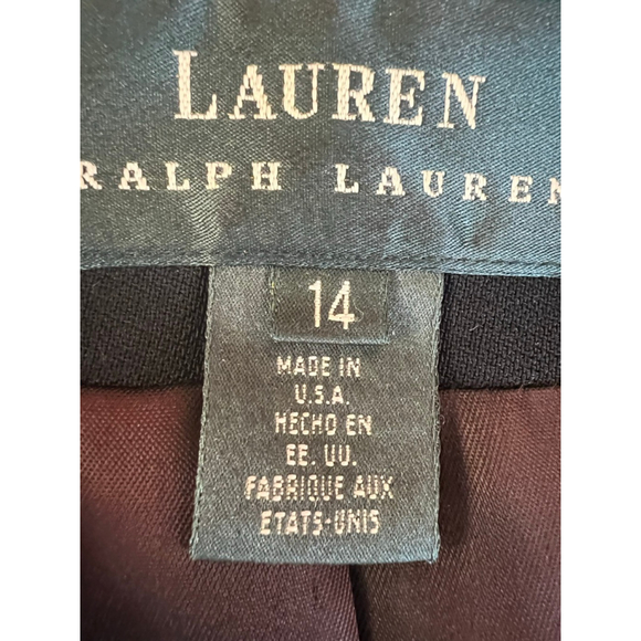Women's Lauren Ralph Lauren Black Blazer with Silver Buttons, Size 14 - Picture 6 of 8